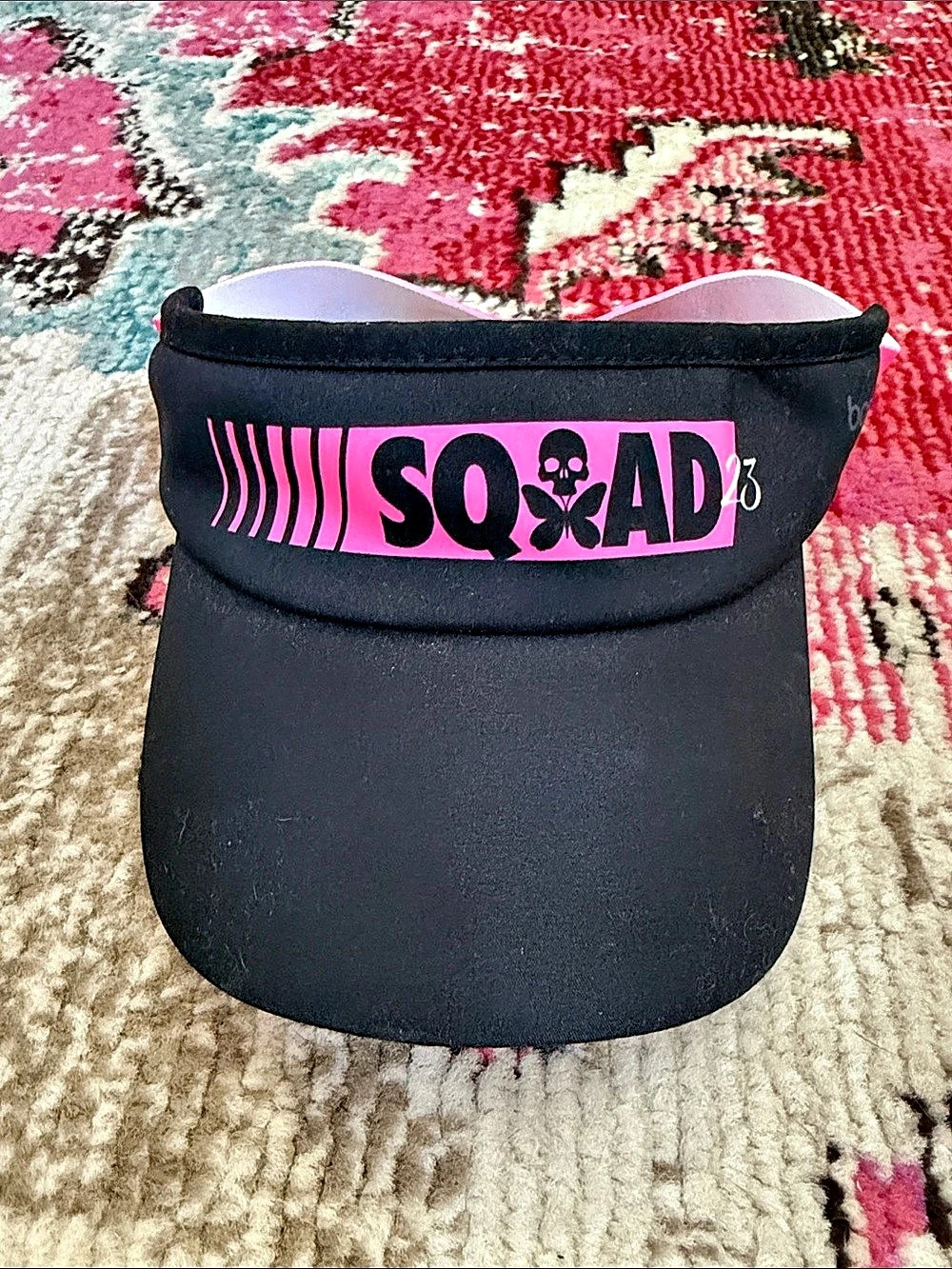 Betty Designs Squad Black & Pink Visor | Size S/M